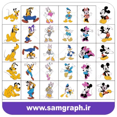 دانلود طرح وکتور پک میکیموس - DOWNLOAD Mickey Mouse VECTOR