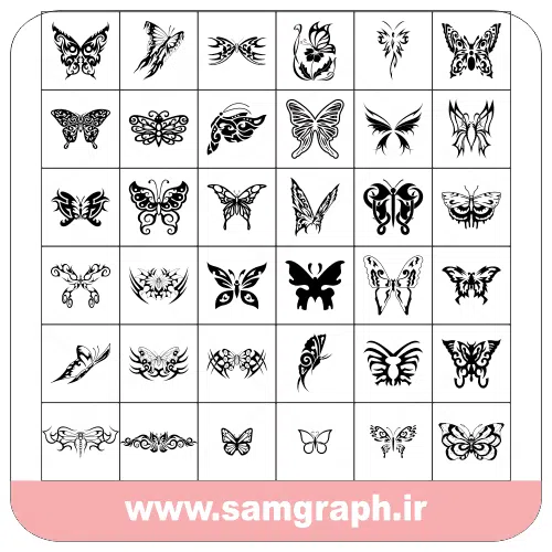 دانلود لوگو وکتور پک پروانه - download the butterfly vector
