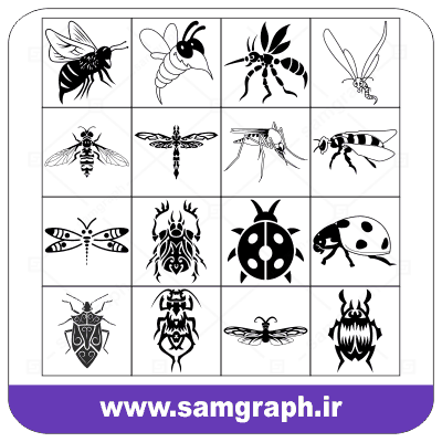 دانلود لوگو وکتور حشرات - download vector logo Insects