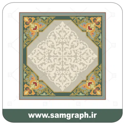 وکتور اسلیمی کادر و حاشیه 15- Eslimi vector