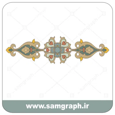 وکتور اسلیمی کادر و حاشیه 4- Eslimi vector