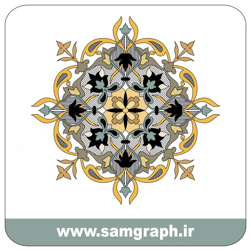 وکتور اسلیمی کادر و حاشیه 49 - Eslimi vector 1 44tazhib eslimi botojeghe farsh tarh vector file kadr 1 وکتور اسلیمی