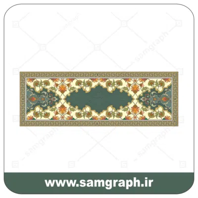 56tazhib eslimi botojeghe farsh tarh vector file kadr tablo 1 وکتور اسلیمی