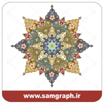 59tazhib eslimi botojeghe farsh tarh vector file kadr tablo 1 وکتور اسلیمی
