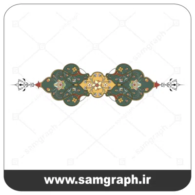 وکتور اسلیمی کادر و حاشیه 5- Eslimi vector