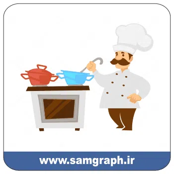 دانلود وکتور سر آشپز - Download Vector Chef