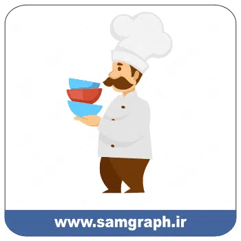دانلود وکتور گارسون رستوران - Download Vector Restaurant Waiter