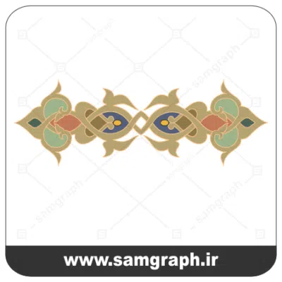 وکتور اسلیمی کادر و حاشیه 8- Eslimi vector