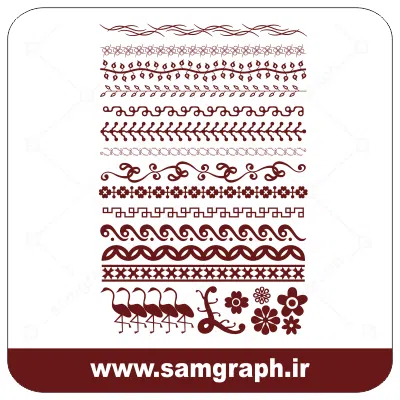 دانلود وکتور کادر و حاشیه دور صفحه - Download vector kadre hashie