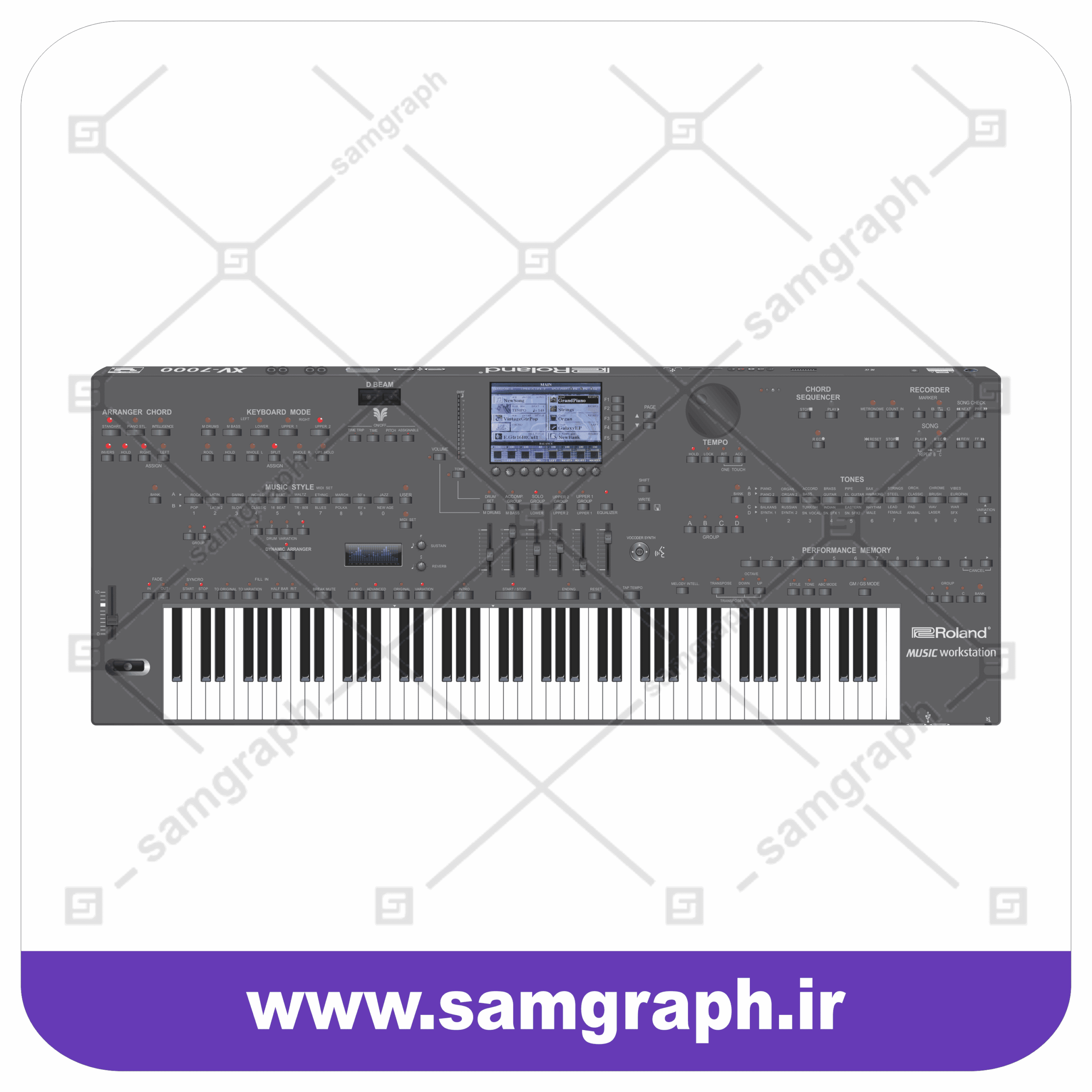 وکتور کیبرد رونالد RONALD MUSIC WORKION - ROLND X7000