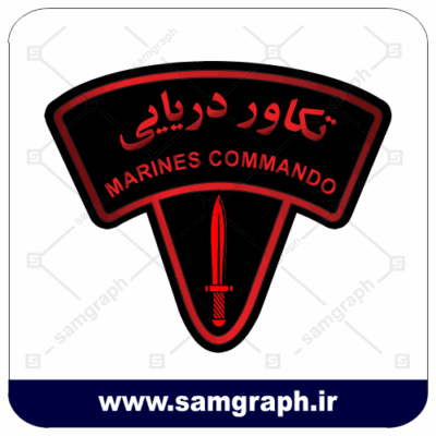 وکتور نشان بازو تکاور دریایی نیروی دریایی - بدج و نشان بازو