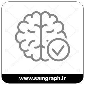 وکتور دو نیم کره مغز - Vector of two hemispheres of the brain