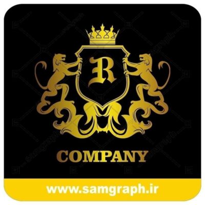 لوگو آماده لاکچری حرف R لاتین - Logo Luxury Sample