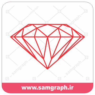 دانلود وکتور الماس - دیاموند - خطی - Download diamond line