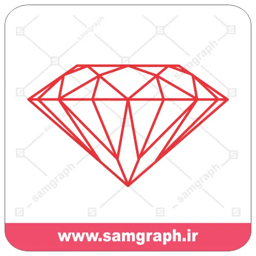 دانلود وکتور الماس - دیاموند - خطی - Download diamond line