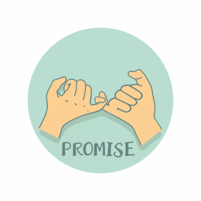 وکتور نشان و علامت قول دادن با انگشت کوچک