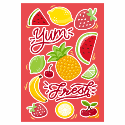 وکتور میوه های تازه خوشمزه - بنر آبمیوه فروشی - juice fruite