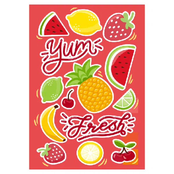 ananas moz hendone limo gilass tot farangi vector file 1 وکتور میوه ها