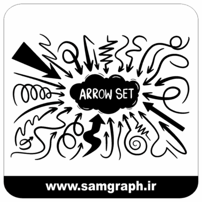 وکتور پک انواع فلش های جهت نما فانتزی و متفاوت