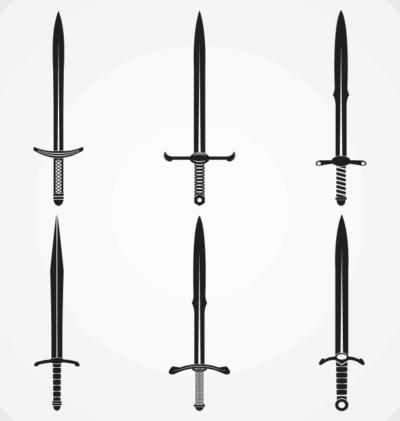 وکتور شمشیر های جنگی صلیبی دولبه
