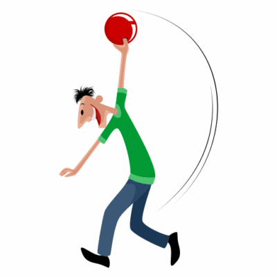 وکتور طرح مرد بولینگ باز - پرتاب توپ بولینگ