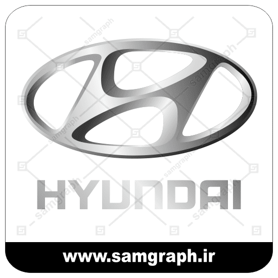 وکتور لوگو و آرم برند خودروسازی هیوندای - vector HYUNDAI logo car