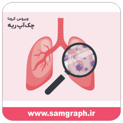 طرح وکتور آماده چک آپ ریه - ریه ملتهب - درگیر ویروس کرونا - crona virus chekup