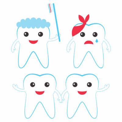 وکتور دندان خراب و سالم - دندانپزشکی مسواک