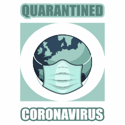 وکتور کره زمین ماسک زده - کرونا ویروس