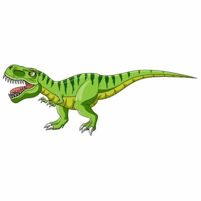وکتور دایناسور سبز و حشی - عصر دایناسور ها