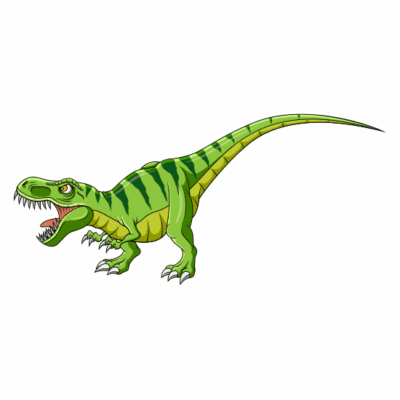 طرح وکتور دایناسور ترسناک - تیرکس سبز درنده