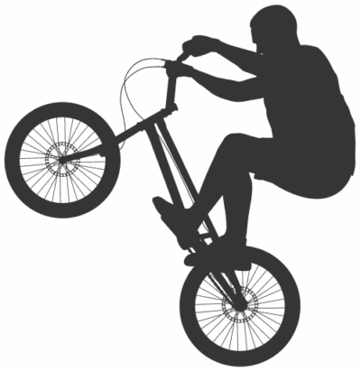 وکتور حرکت  تک چرخ با دوچرخه - دوچرخه حرفه ای نمایشی بی ام ایکس - BMX racing