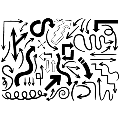 وکتور فلش جهت دار - پک طرح انواع فلش جهت نما