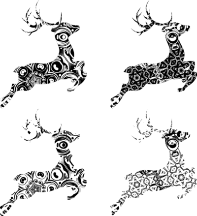 وکتور طرح گوزن شاخدار - در حال جهش