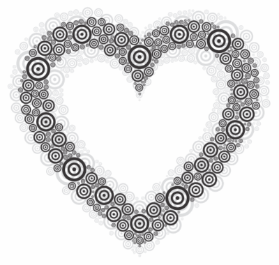 وکتور قلب گرافیکی - تشکیل شده از دایره