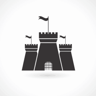 وکتور قلعه با سه برجک - دروازه قلعه