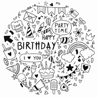 دانلود وکتور طرح کارت تبریک تولد زیبا و مدرن