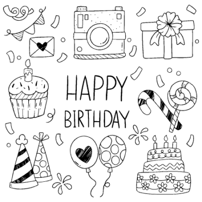 وکتور کارت ساده و شیک دعوت تولد