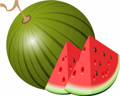 وکتور هندوانه کامل و قاچ شده - شب یلدا