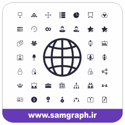 وکتور ایکون های شبکه اینترنتی