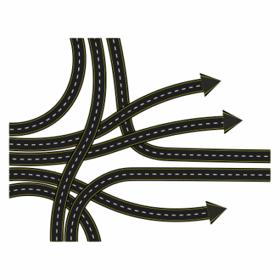 وکتور فلش جاده و پل چند طبقه - ترافیک خیابان شهری -  مسیر تو در تو و پیچیده