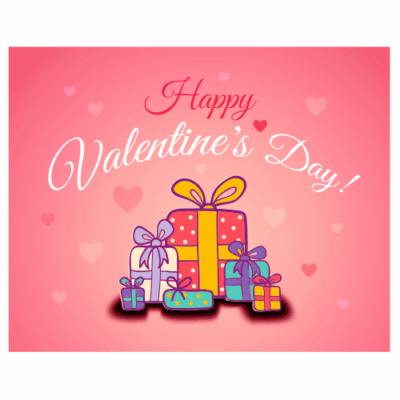 وکتور طرح آماده ولنتایم - کادو روز عشق - کارت تبریک