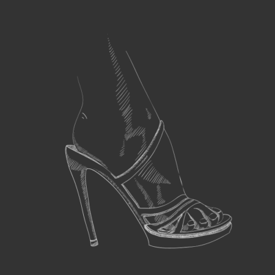 وکتور پا خانوم - کفش پاشنه بلند