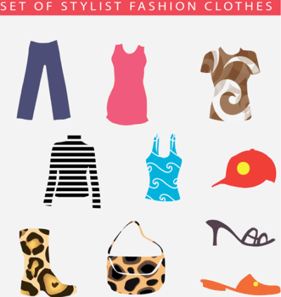 وکتور بسته پوشاک زنانه - بیتیک لباس