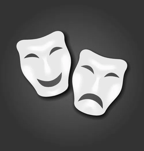 وکتور ماسک جوکر - خنده و گریه - نماد باربری 1 mask joker dalghak narahat shad vector eps 1 دانلود وکتور ماسک جوکر