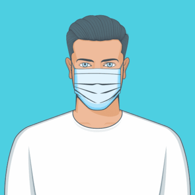 دانلود وکتور طرح مرد با ماسک