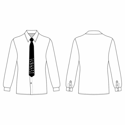 وکتور مدل پیراهن مردانه با کروات