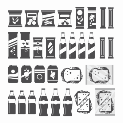 وکتور طرح خوراکی و تنقلات شرکتی - سوپرمارکت