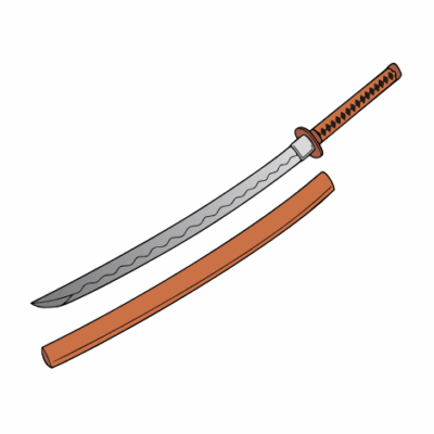 وکتور شمشیر سامورایی - قلاف چرمی شمشیر