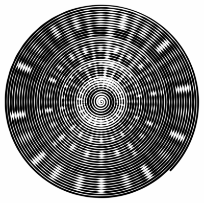 وکتور طرح تونل پیچده تو رفته - دایره هیپنوتیزم